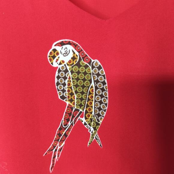 LOFT Tank Top Parrot Print Red Cami - Picture 5 of 7